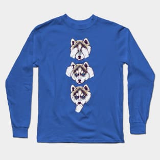 NO EVIL HUSKY Long Sleeve T-Shirt